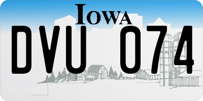 IA license plate DVU074