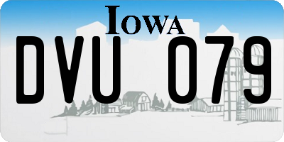 IA license plate DVU079