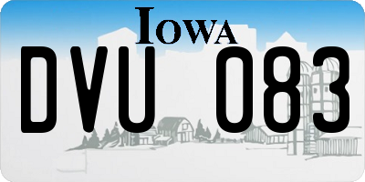 IA license plate DVU083