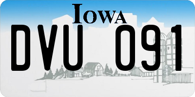 IA license plate DVU091