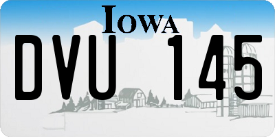 IA license plate DVU145