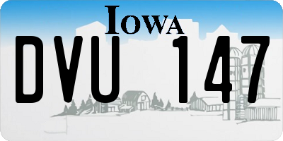 IA license plate DVU147