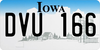 IA license plate DVU166
