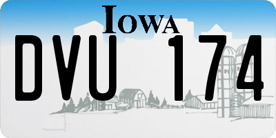 IA license plate DVU174