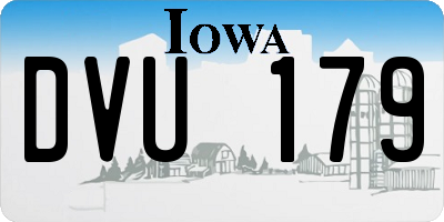 IA license plate DVU179