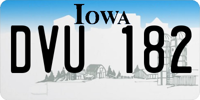 IA license plate DVU182