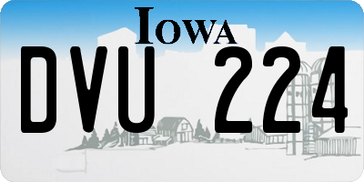 IA license plate DVU224