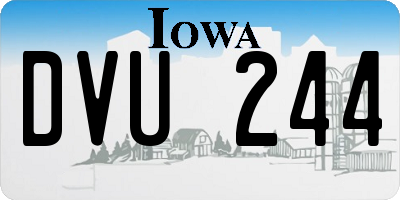 IA license plate DVU244