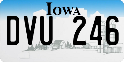 IA license plate DVU246