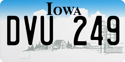 IA license plate DVU249