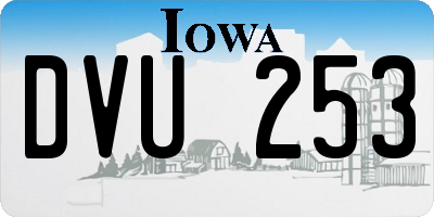 IA license plate DVU253