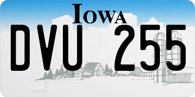 IA license plate DVU255