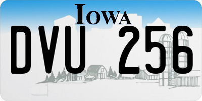 IA license plate DVU256