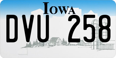 IA license plate DVU258