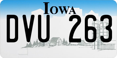 IA license plate DVU263