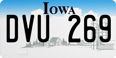 IA license plate DVU269