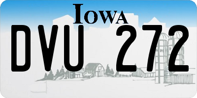 IA license plate DVU272