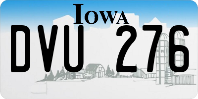 IA license plate DVU276
