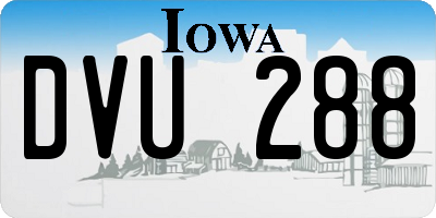 IA license plate DVU288