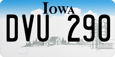 IA license plate DVU290