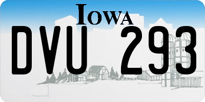 IA license plate DVU293