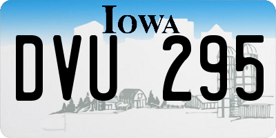 IA license plate DVU295