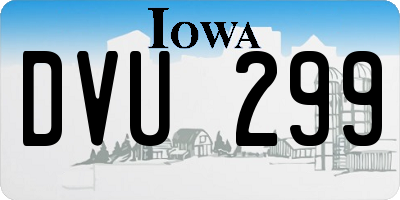 IA license plate DVU299