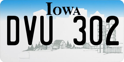 IA license plate DVU302