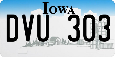 IA license plate DVU303