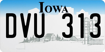 IA license plate DVU313