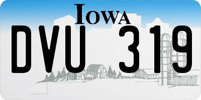 IA license plate DVU319