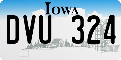 IA license plate DVU324