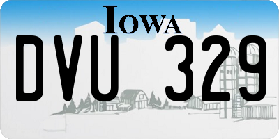 IA license plate DVU329