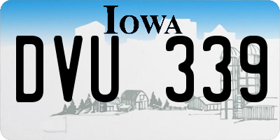 IA license plate DVU339