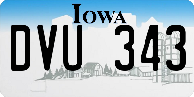 IA license plate DVU343