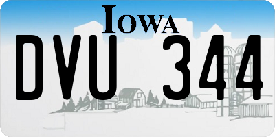 IA license plate DVU344