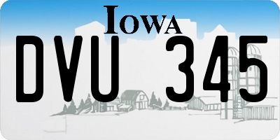 IA license plate DVU345