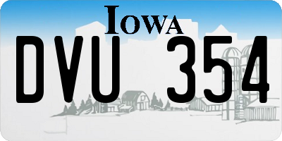 IA license plate DVU354
