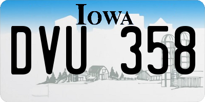 IA license plate DVU358