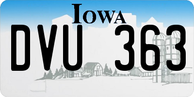 IA license plate DVU363