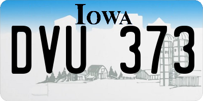 IA license plate DVU373