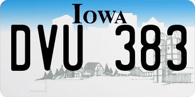 IA license plate DVU383