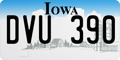 IA license plate DVU390