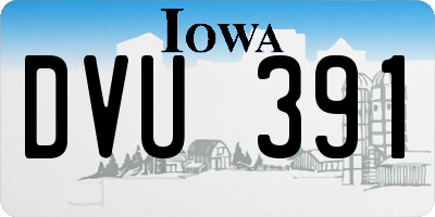 IA license plate DVU391