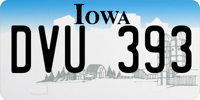 IA license plate DVU393