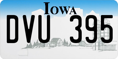 IA license plate DVU395