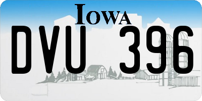 IA license plate DVU396
