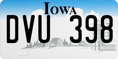IA license plate DVU398