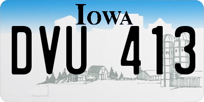 IA license plate DVU413