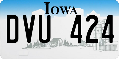 IA license plate DVU424